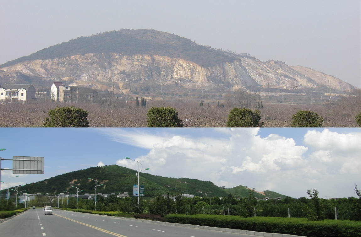 江苏无锡市阳山镇长腰山岩石边坡绿化工程（江苏国土厅